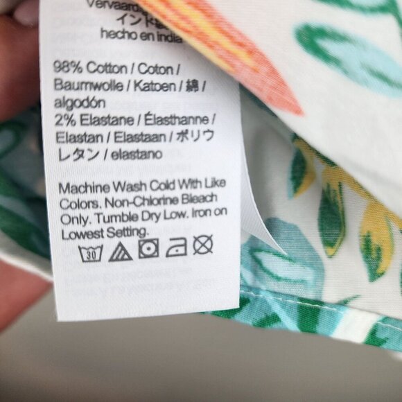 J.Crew Factory plus size 3 X sleeveless top blouse tropical print New - Picture 7 of 10